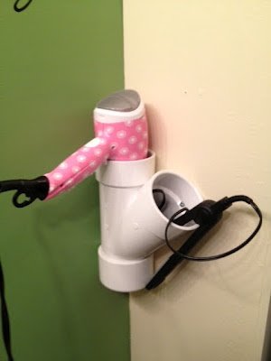 pvc hair dryer holder