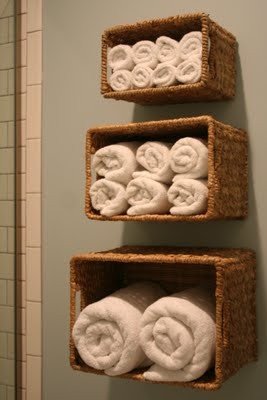 cool towel organizer idea!