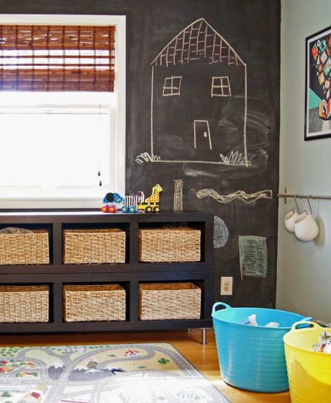 CHALKBOARD WALL. KIDS CORNER