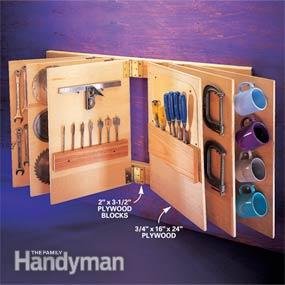 Flip-through tool storage